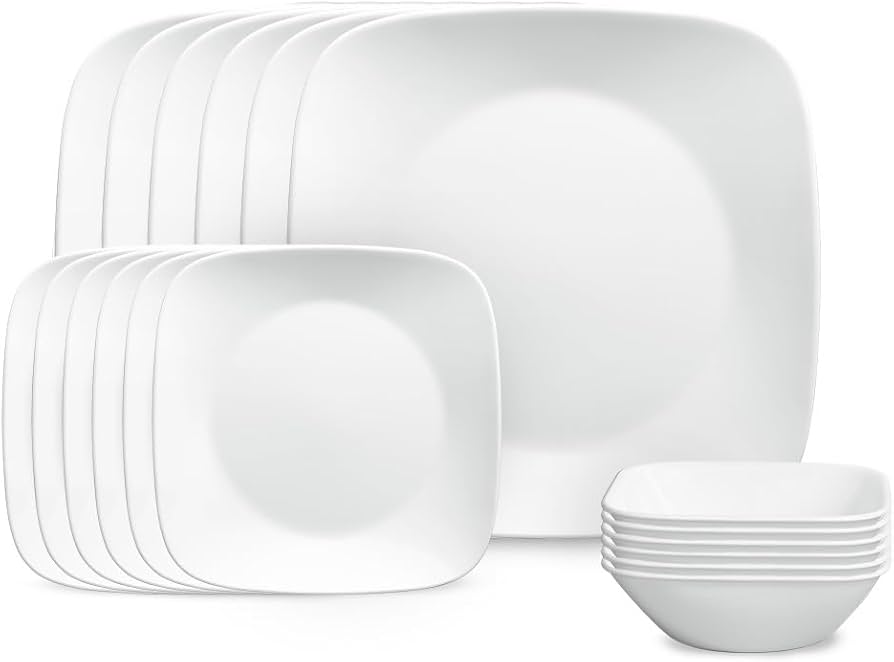 CORELLE SQUARE PLATE 6 PC SET (S)
