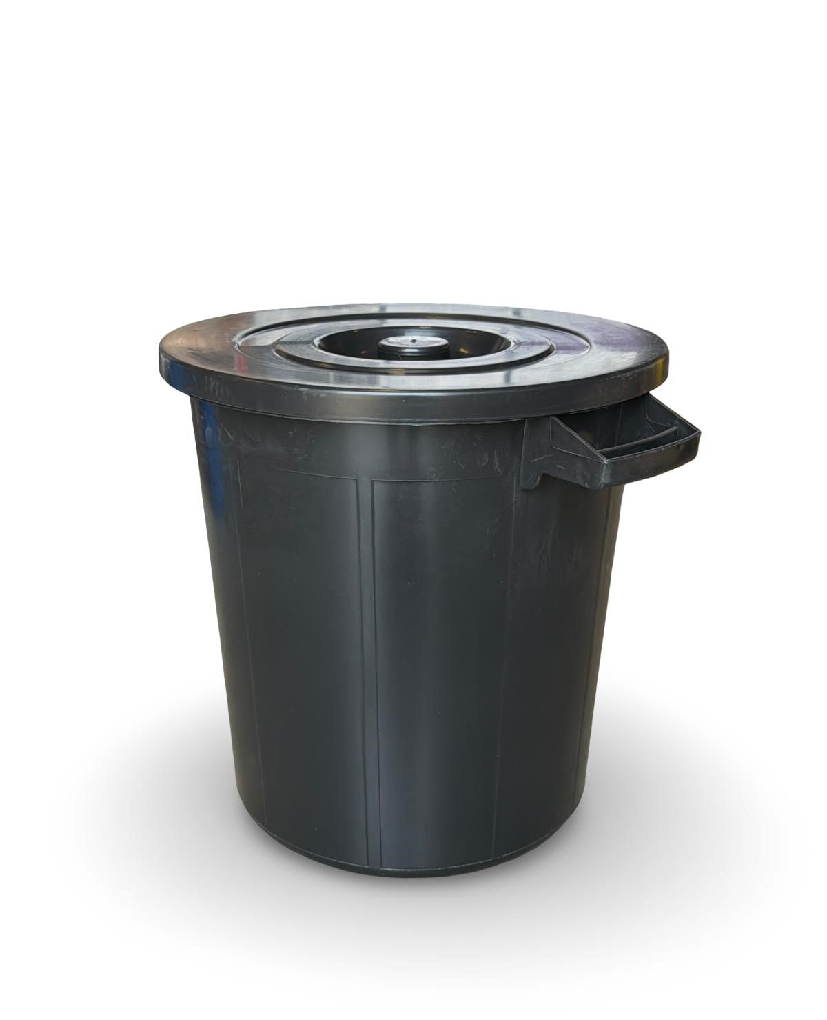 SH ROUND DRUM + LID BLACK