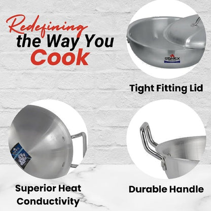ALUMINIUM COOKING WOK + LID