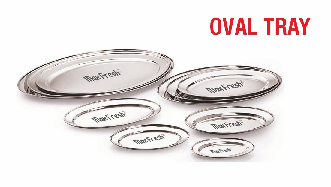 NEELKANTH SS OVAL TRAY 65
