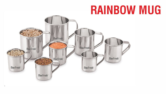 SS RAINBOW MUG (SILVER MUG) 8 cm