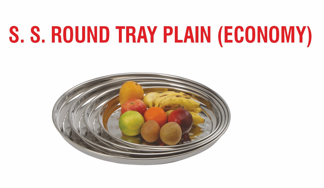 NEELKANTH SS ROUND TRAY 80 CM HEAVY