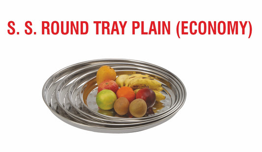 NEELKANTH SS ROUND TRAY 80 CM HEAVY