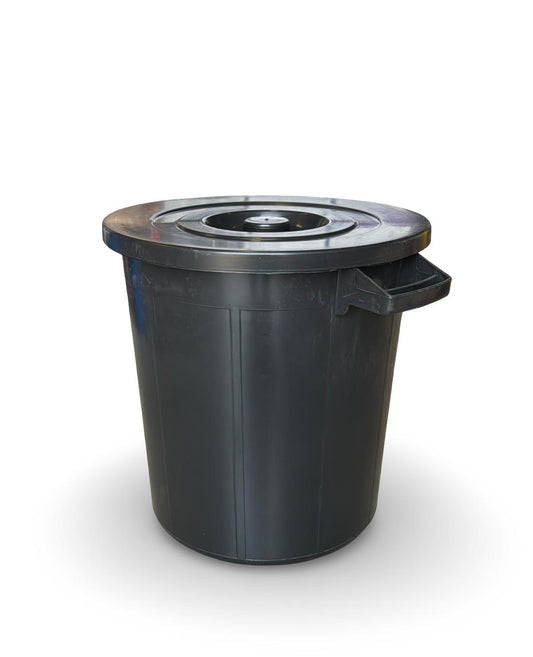 SH ROUND DRUM + LID BLACK