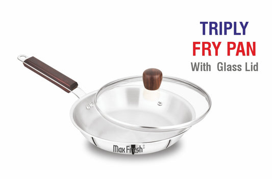 MAXFRESH TRIPLY FRYPAN + LID 24 CM