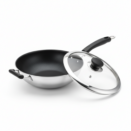 SMART ALUM. WOK + LID 8